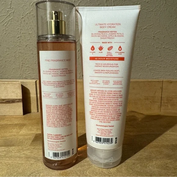 NWT Pretty as a Peach Fragrance Mist and Hydration Cream Bundle - Picture 2 of 2